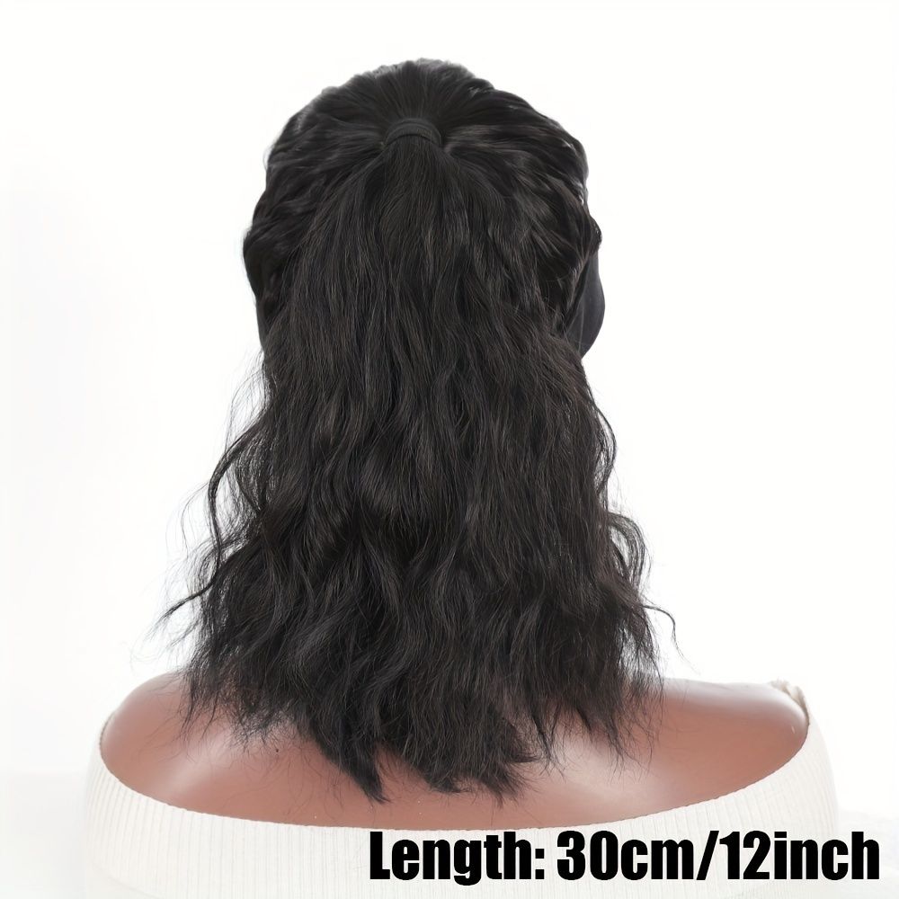 Hat Wig With Ponytail Synthetic Curly Hair Extension Wig Kinky Straight Travel Beach Baseball Cap All-in-one Easy to Wear