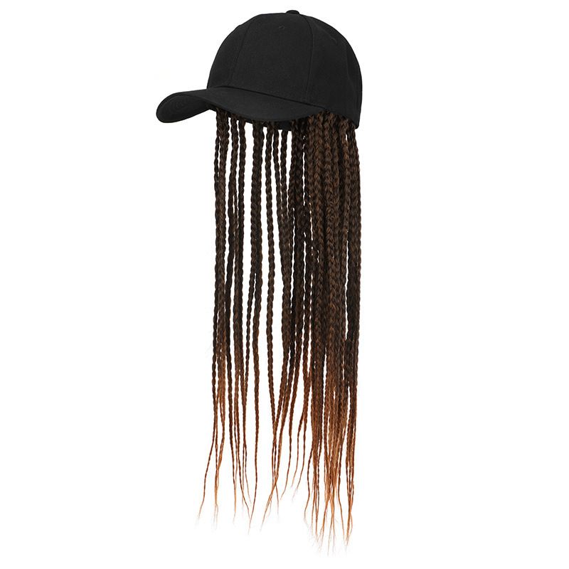 Braids Hat Wig Hair Attached Adjustable Hat Wig Baseball Cap Hat Wig Synthetic Braiding Hair Twist Braid Hair Extension Cornrow Wig