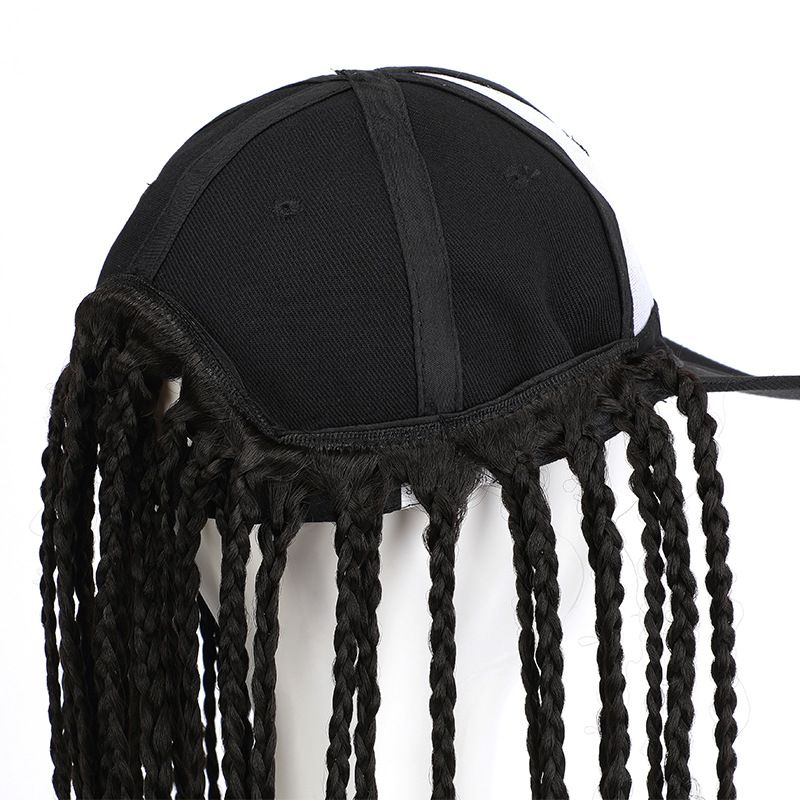 Braids Hat Wig Hair Attached Adjustable Hat Wig Baseball Cap Hat Wig Synthetic Braiding Hair Twist Braid Hair Extension Cornrow Wig