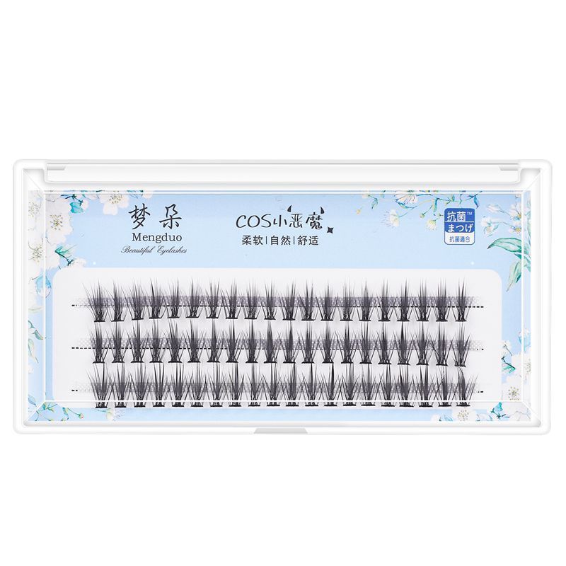 Female false eyelashes, single cluster segmented thick d warped grafted hairy natural European and American false eyelashes