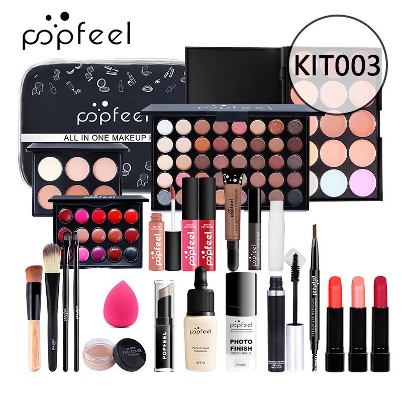 POPFEEL 24-34Pcs Makeup Set Full Professional Makeup Kit Eyeshadow Blush Foundation Face Powder Makeup Case Korean Cosmetic - Everyday Use