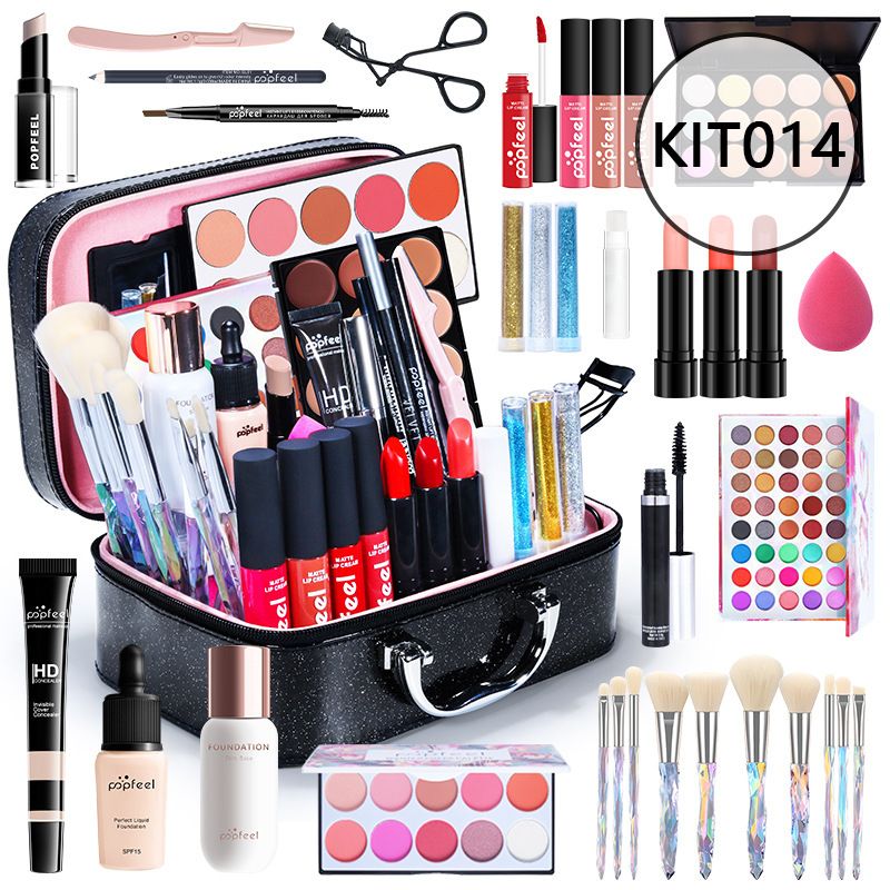POPFEEL 24-34Pcs Makeup Set Full Professional Makeup Kit Eyeshadow Blush Foundation Face Powder Makeup Case Korean Cosmetic - Everyday Use