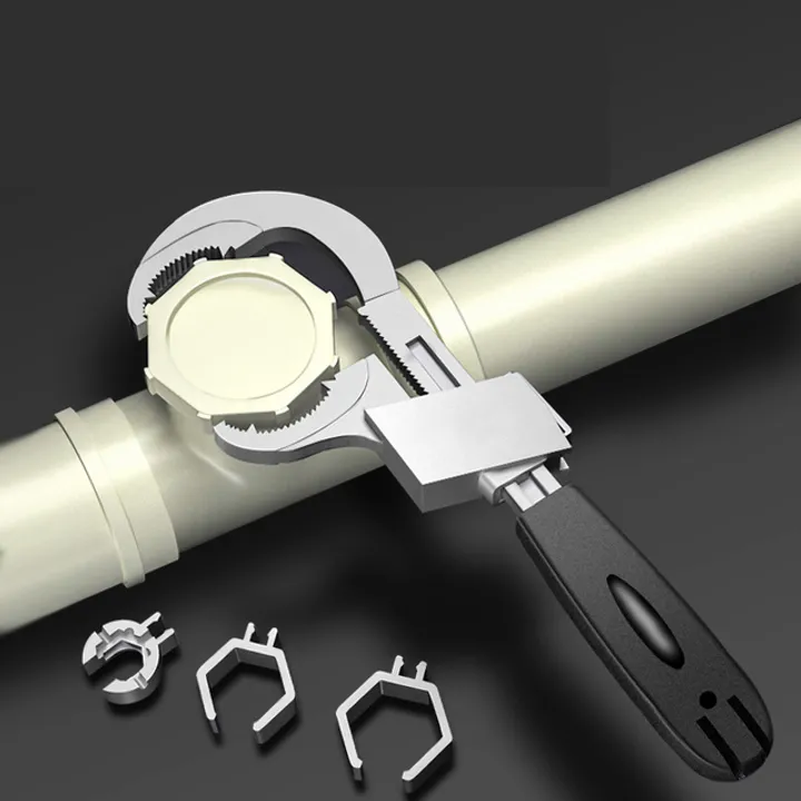 Multifunctional wrench universal aluminum alloy open wrench water pipe wrench bathroom repair manual tool