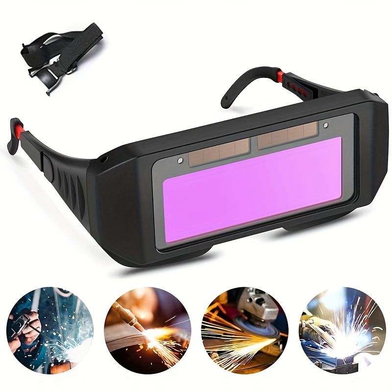 Auto-Darkening Solar Powered Welding Helmet Goggles LCD Welder Glasses for for TIG MIG MMA Gas Welding and Chainsaw Work