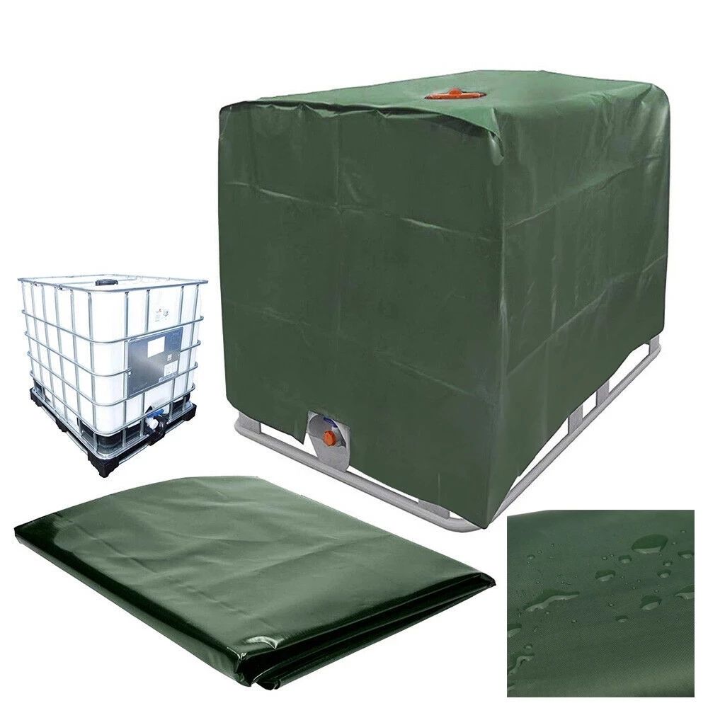 IBC Tank Cover 1000L Outdoor Courtyard Ton Bucket Cover Waterproof Dustproof Bucket Cover Heat Insulation Foil Oxford Cloth