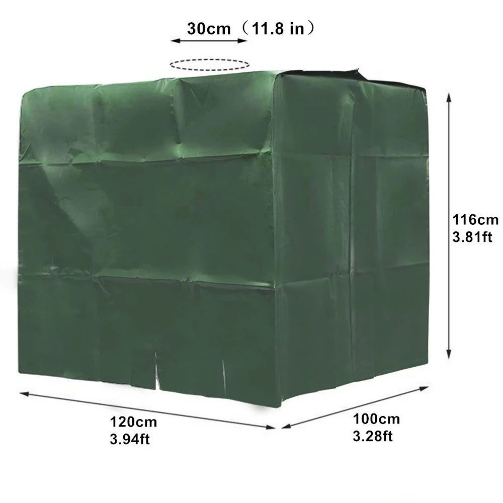 IBC Tank Cover 1000L Outdoor Courtyard Ton Bucket Cover Waterproof Dustproof Bucket Cover Heat Insulation Foil Oxford Cloth