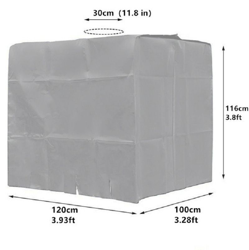 IBC Tank Cover 1000L Outdoor Courtyard Ton Bucket Cover Waterproof Dustproof Bucket Cover Heat Insulation Foil Oxford Cloth