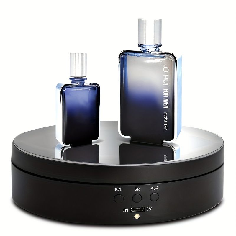 3 Speeds Electric Rotating 360 Degree Display Stand Turntable Mirror Photography Turntable Jewelry Holder 13.8 cm/6.6lbs Load For Photography Video Shoot Prop
