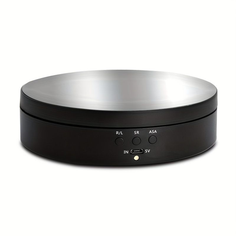 3 Speeds Electric Rotating 360 Degree Display Stand Turntable Mirror Photography Turntable Jewelry Holder 13.8 cm/6.6lbs Load For Photography Video Shoot Prop