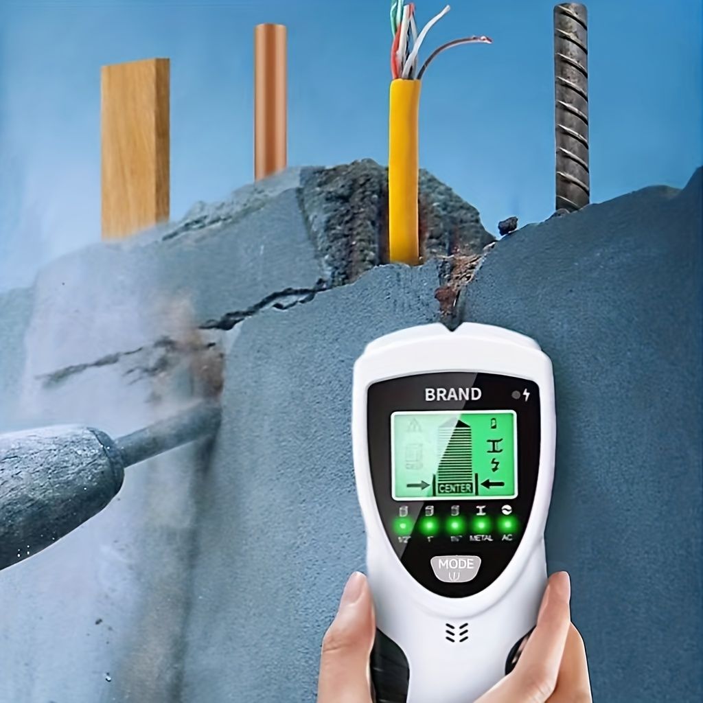Stud Finder Wall Scanner 5 In 1 Stud Detector Intelligent Microprocessor Chip HD LCD Display Stud Sensor Beam Finders For The Center Edge Of Wood AC Wire Metal Studs Joist Pipe