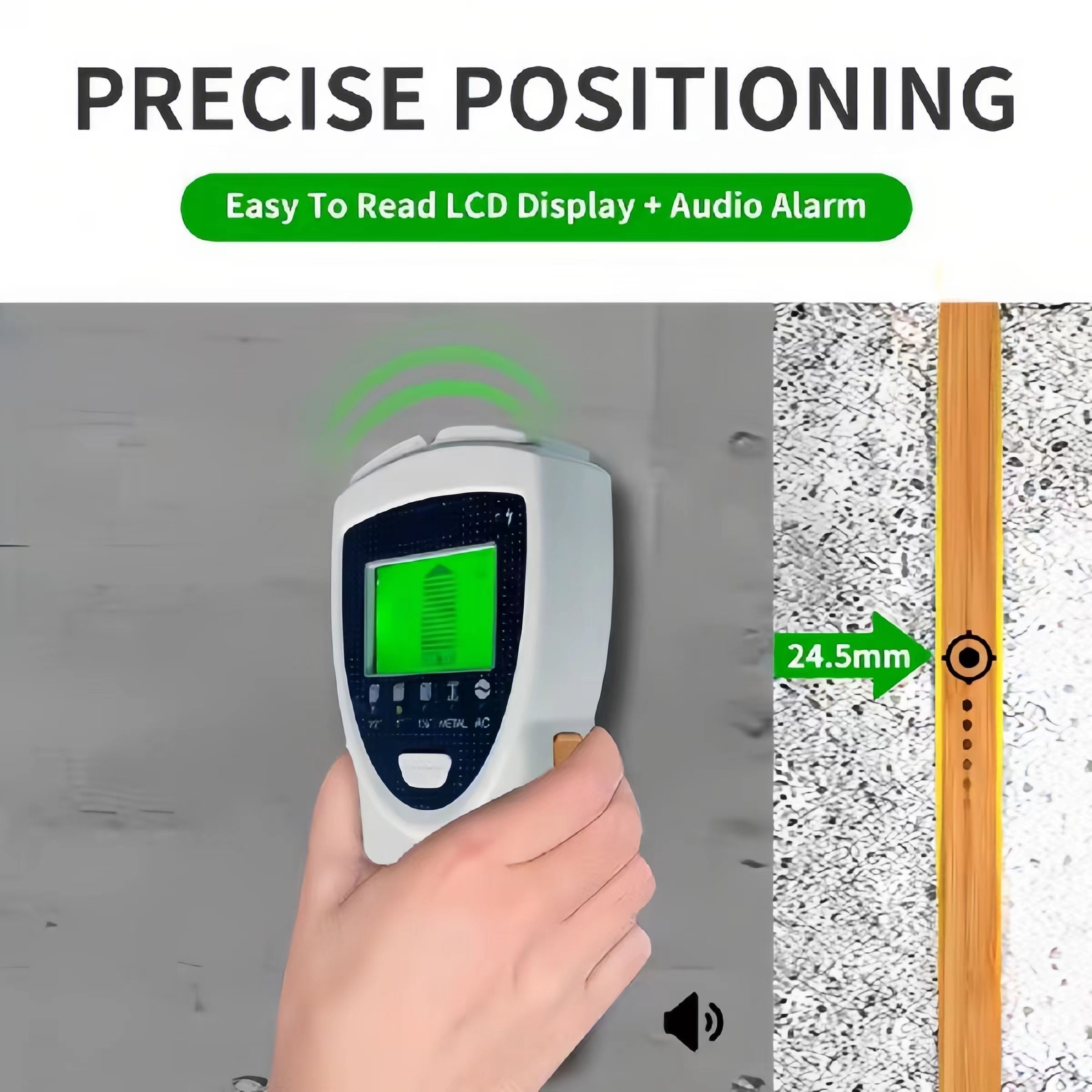 Stud Finder Wall Scanner 5 In 1 Stud Detector Intelligent Microprocessor Chip HD LCD Display Stud Sensor Beam Finders For The Center Edge Of Wood AC Wire Metal Studs Joist Pipe