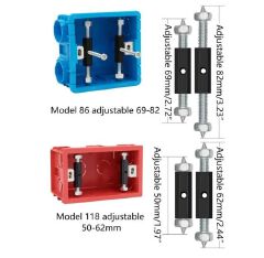 10 Pieces Cassette Repairer Electrical Box Repairer Cassette Screws Support Rod for Wall Mounted Switch Box