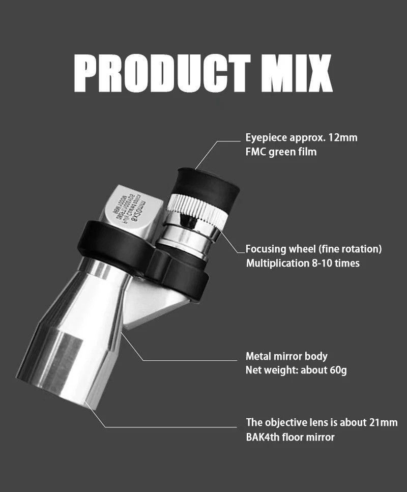 8x20 HD Night Vision Mini Pocket Zoom Monocular Outdoor Portable Telescope for Hunting Camping Mountaineering Hike Birdwatching