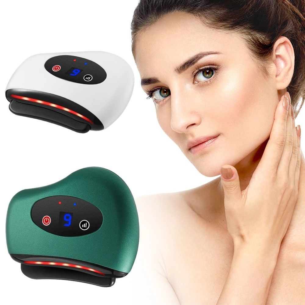 Electric Scraping Board 9 Gears Vibration Massage Hot Compress Dredging Meridian Lymphatic Drainage Care Body