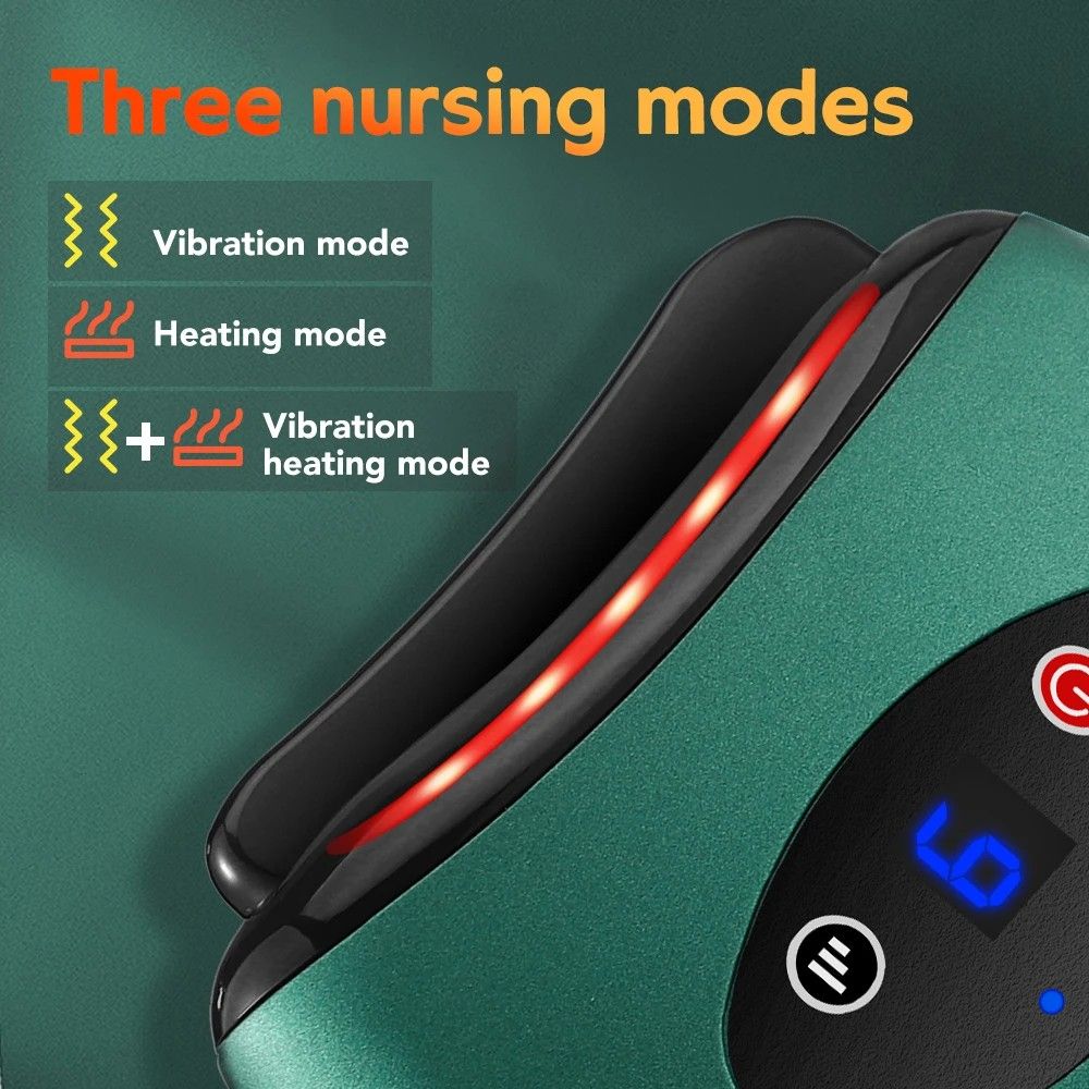 Electric Scraping Board 9 Gears Vibration Massage Hot Compress Dredging Meridian Lymphatic Drainage Care Body