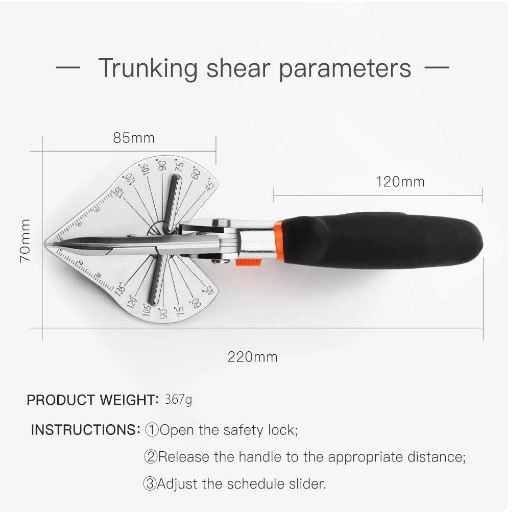 Angle Shear 45-120 Degree Miter Cutter Hand Shear Multifunctional PVC PE Plastic Pipe Scissors For Housework home decor Plumbing