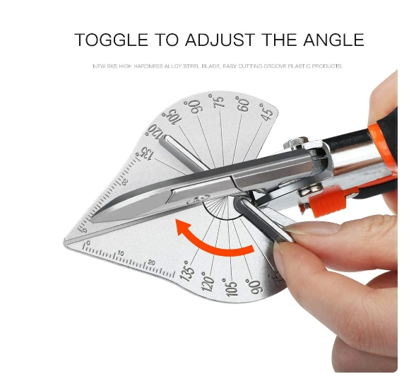Angle Shear 45-120 Degree Miter Cutter Hand Shear Multifunctional PVC PE Plastic Pipe Scissors For Housework home decor Plumbing