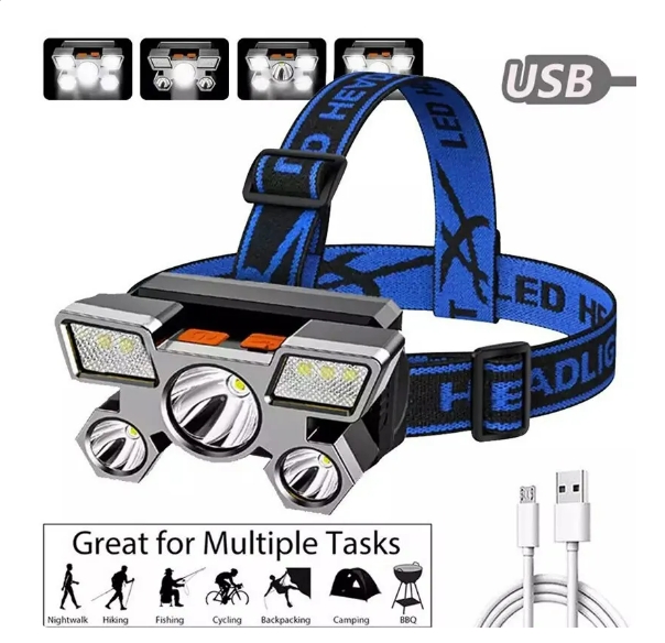 Powerful Rechargeable Head Flashlight for Fishing Led Headlamp Nitecore Camping Headlights Hunting Torch Hiking Front Lanterns