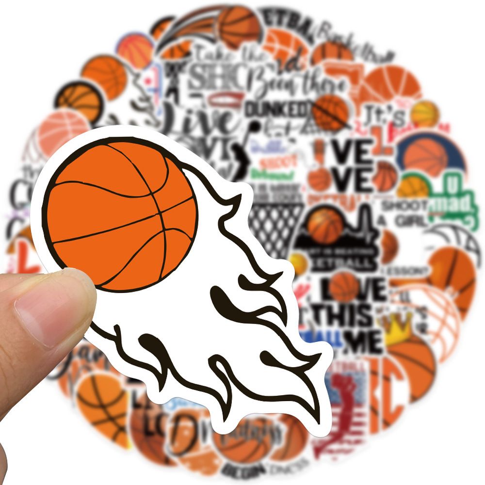 50pcs Love Basketball Stickers For Journal Phone Guitar Laptop Notebooks Stationery DIY Sport Sticker Scrapbooking Supplies