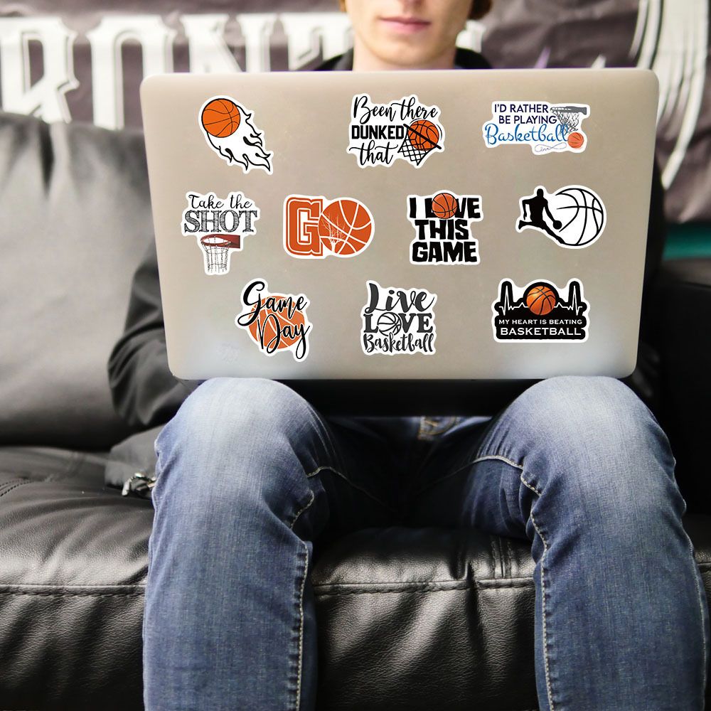 50pcs Love Basketball Stickers For Journal Phone Guitar Laptop Notebooks Stationery DIY Sport Sticker Scrapbooking Supplies