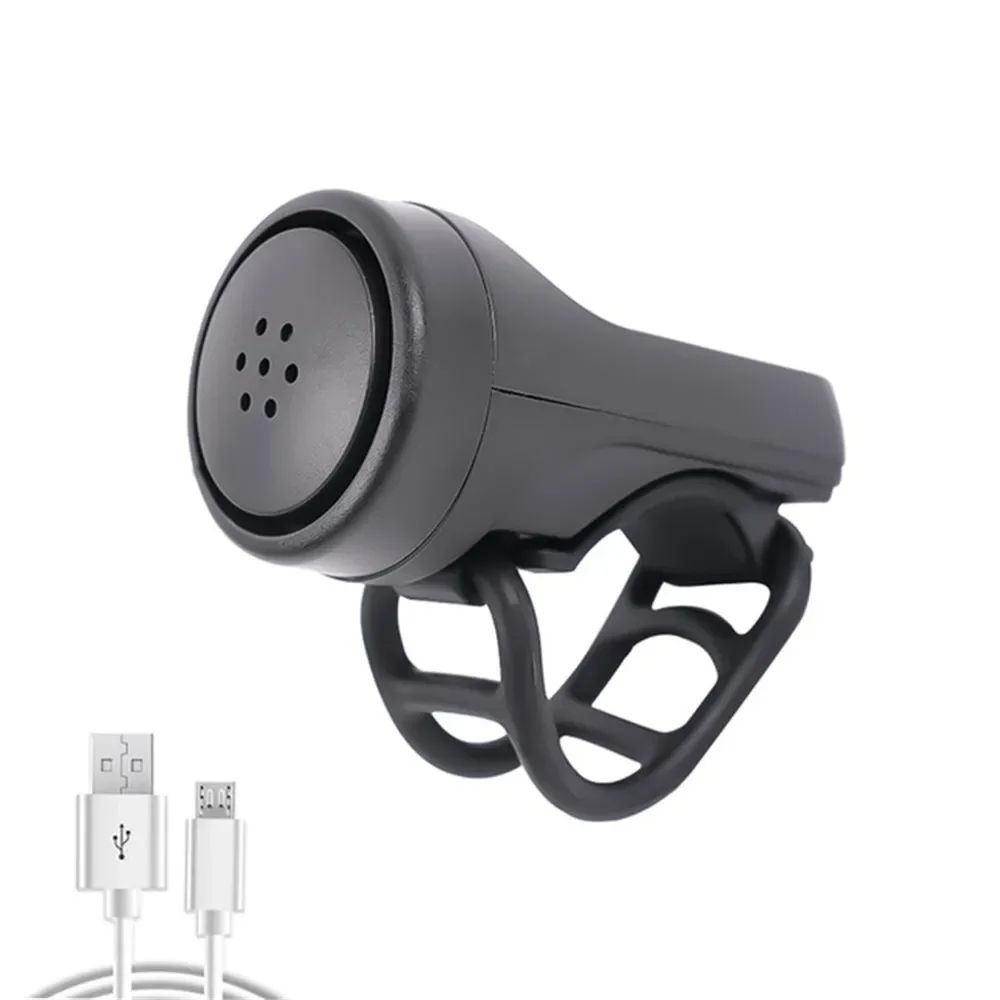 Bicycle Electric Bell with USB Charging Horn, Mountain Bike Safety Ring, Waterproof Bell, Cycling Accessories, MTB, Warning