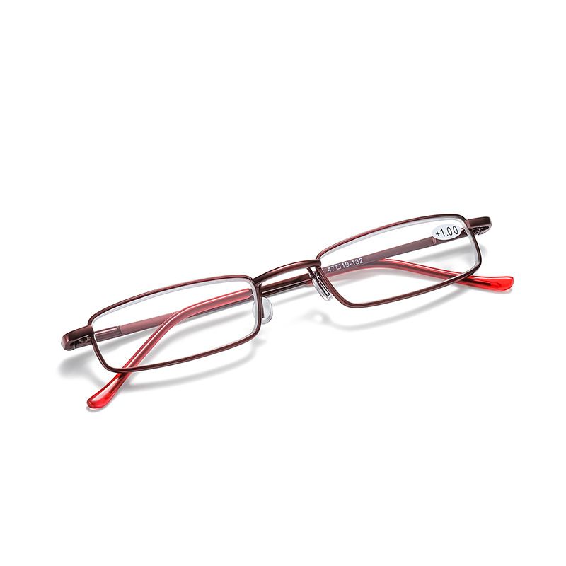 Elegant Portable Mini Reading Glasses Metal Frame Pen Box Ultra-thin Men Women Reading Glasses Presbyopia Eyeglasses With Box