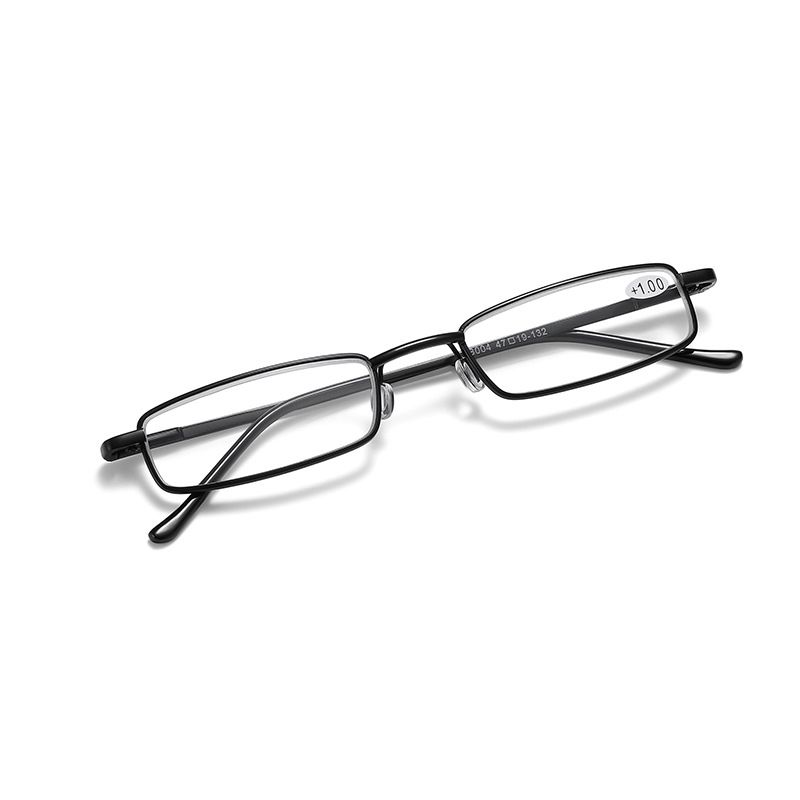 Elegant Portable Mini Reading Glasses Metal Frame Pen Box Ultra-thin Men Women Reading Glasses Presbyopia Eyeglasses With Box