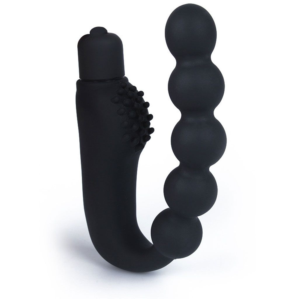 Anal Beads Plug P Spot Vibrator Prostate Butt Vibrating Dildo Anus Stimulator 10 Vibrations Massager Silicone Vibe Adult Sex Toys for Men Women Couples