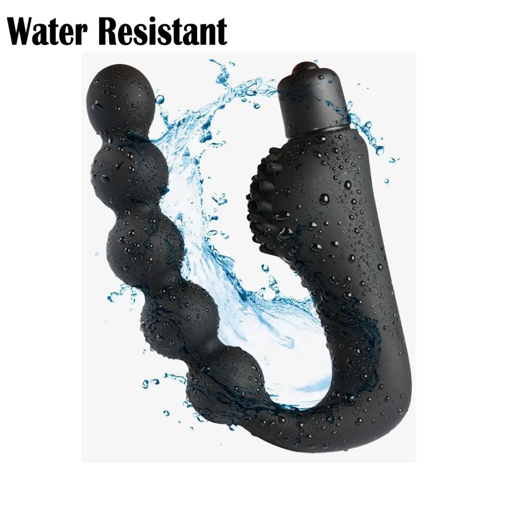 Anal Beads Plug P Spot Vibrator Prostate Butt Vibrating Dildo Anus Stimulator 10 Vibrations Massager Silicone Vibe Adult Sex Toys for Men Women Couples
