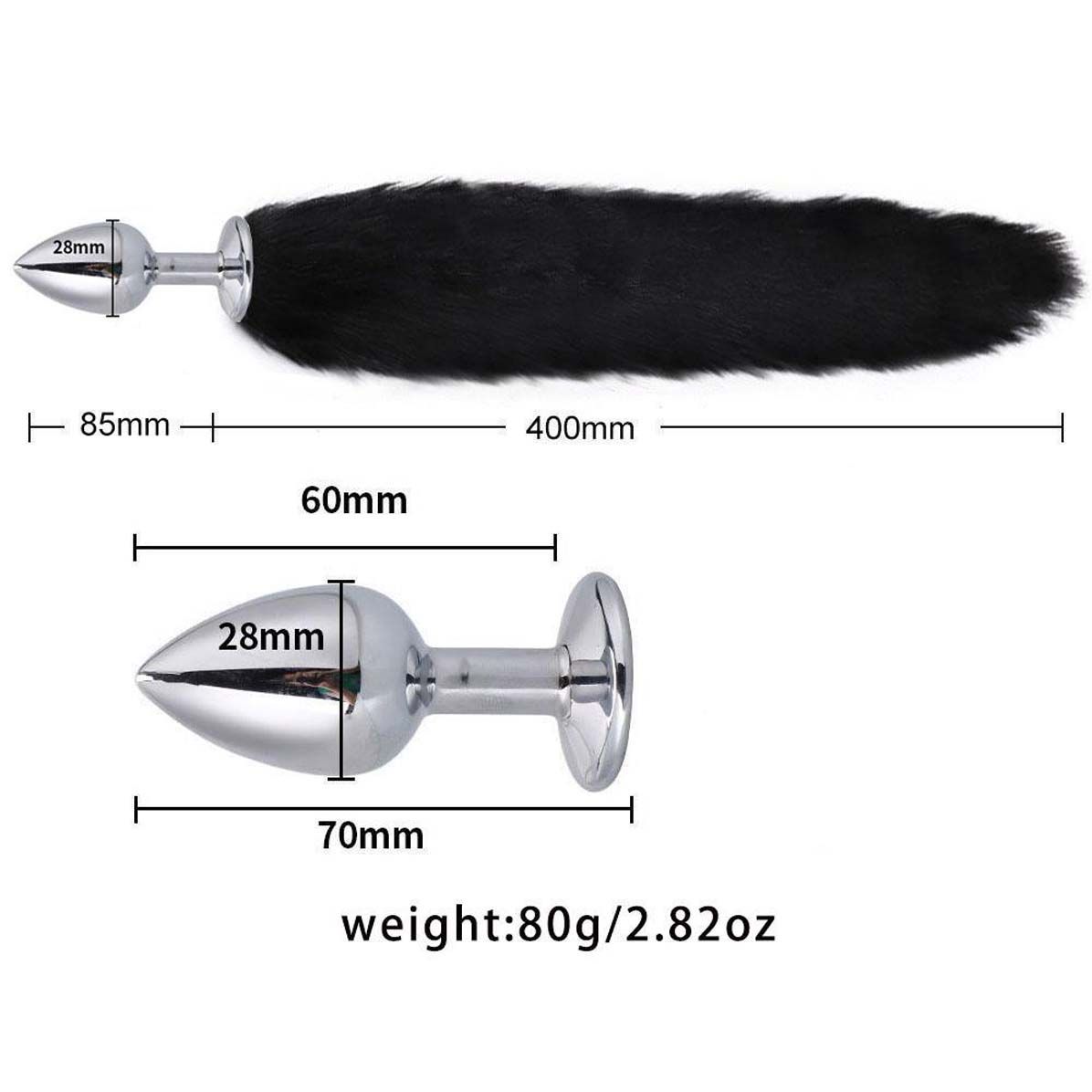 5pcs Set Anal Plug Butt Beads Fox Tail Plush Cat Ears Headband Nipples Clips Cosplay Fancy Dress Up BDSM Fetishwear Costume Bondage Gear Adult Sex Toy for Role Game Play