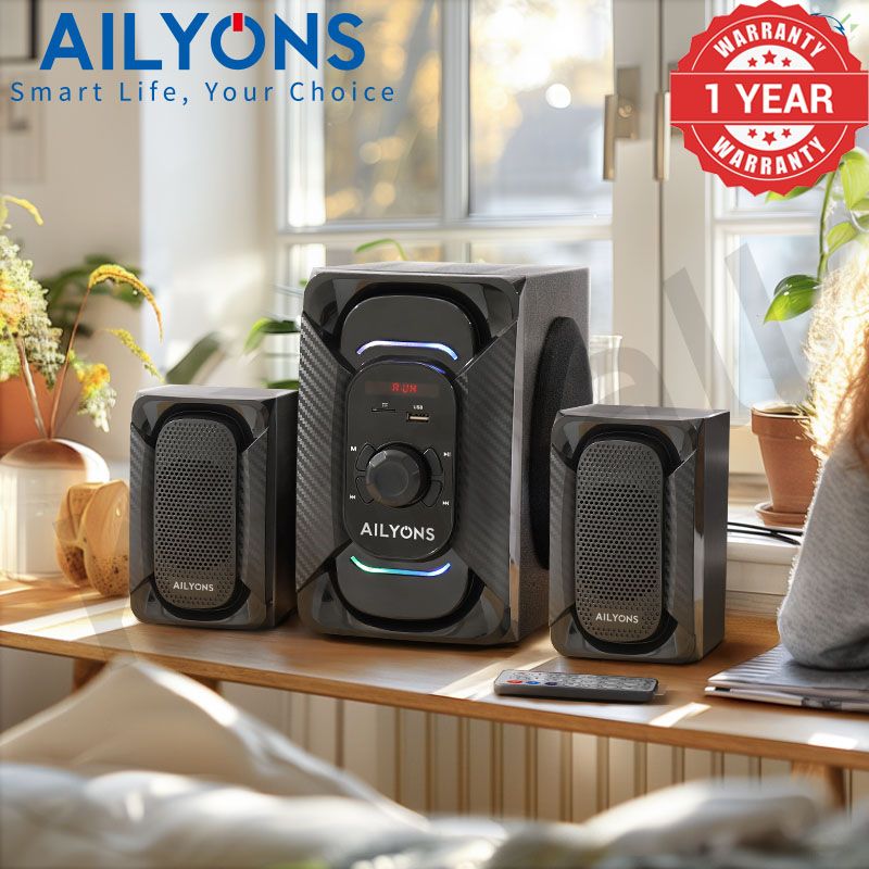 LYONS ECS2401 2.1CH woofer Multimedia Speaker System 18000 P.M.P.O Output Power 20W+5W×2【HOT】