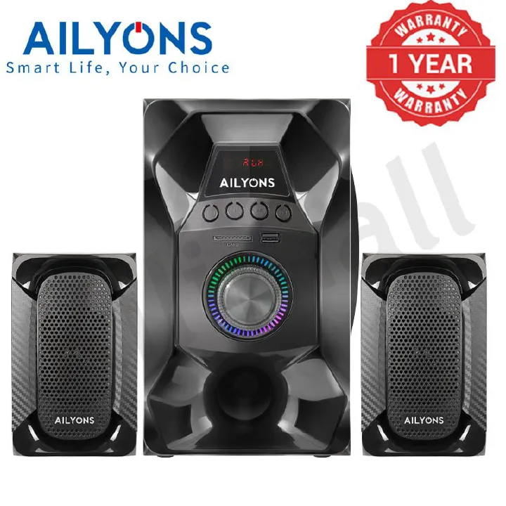 AILYONS/LYONS ECS2404/LYS2404 woofer speaker system Multimedia Speaker With Powerful Amplifier 18000 PMPO Output Power 25W+10W*2 Speaker System【HOT】