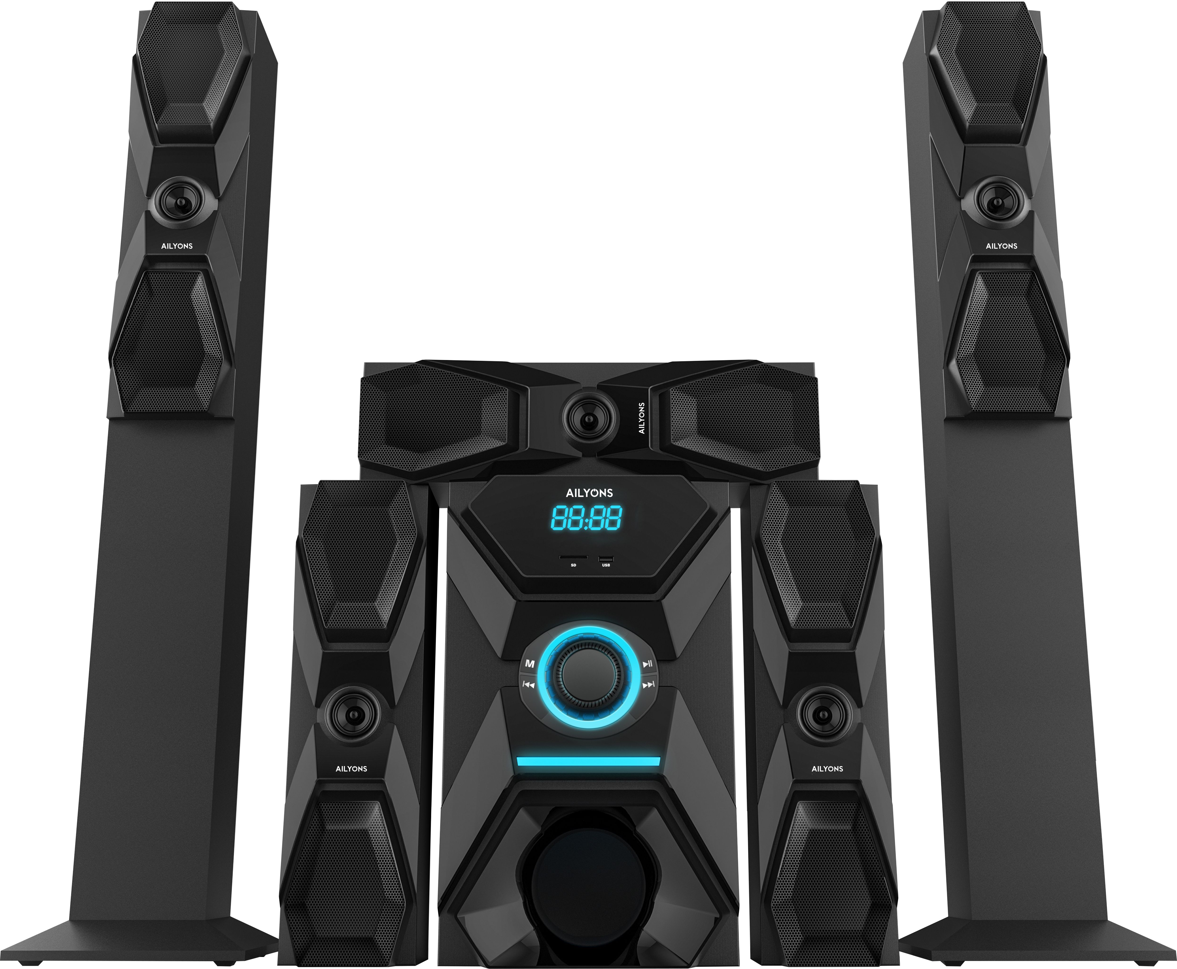 AILYONS 5.1 CH ELP5901K 18000W 100W+5W*2 Home Theatre System Subwoofer Woofer Woofers Subwoofer Speaker System