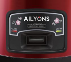 AILYONS RCX-22B02 2.2L RICE COOKERS Stainless Steel Body 900W Non-stick Removable Inner Pot Automatic Cooking& Warming Function