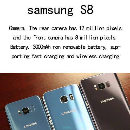 Refurbished samsung galaxy s8 64GB 5.8'' Fingerprint unlocking 3000mAh Battery Smart Phones Dual SIM 120MP+8MP Camera Mobile phones Qualcomm Direct screen version Perfect screen perfect battery body