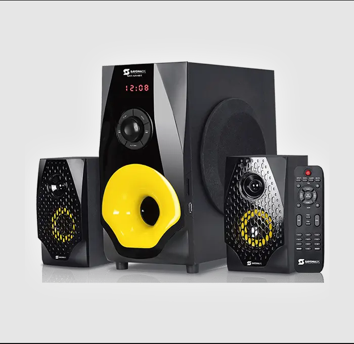 New Arrival! 2.1 CHANNEL Sayona  Multimedia Subwoofer Speaker System Sub woofer Black SHT-1214 BT, P.M.P.O 7000W
