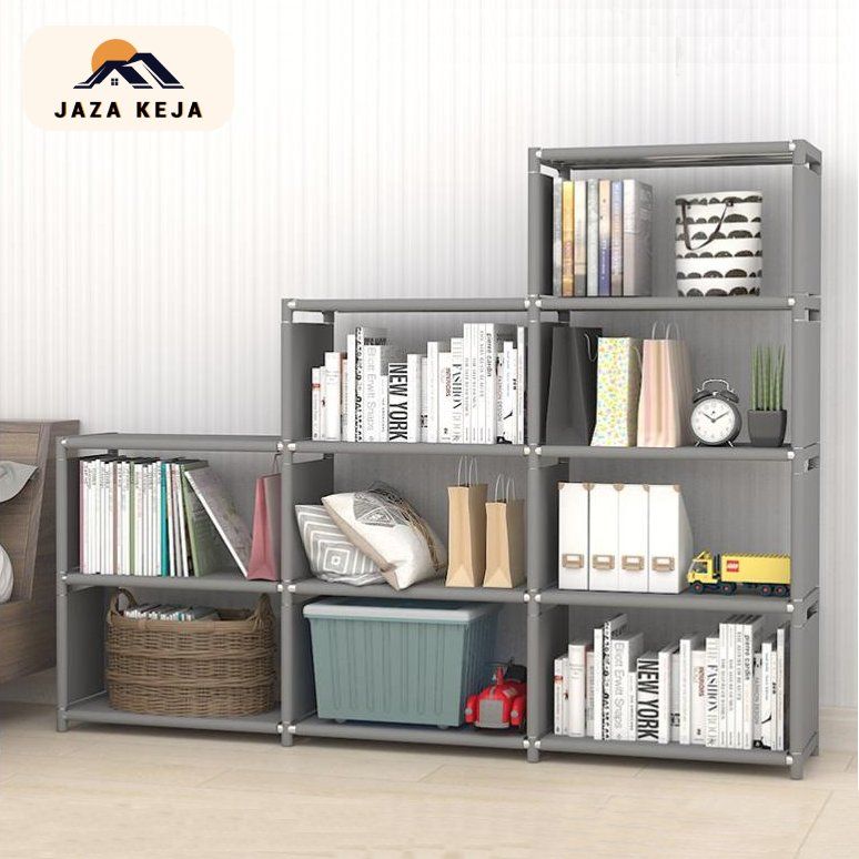 Jaza Keja 9 Cube Multifunctional Combination Storage Rack Book Shelf Clothes Wardrobe Toys Shoes Rack Stand Rack Self