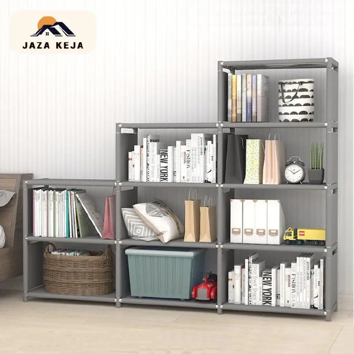 Jaza Keja 9 Cube Multifunctional Combination Storage Rack Book Shelf Clothes Wardrobe Toys Shoes Rack Stand Rack Self