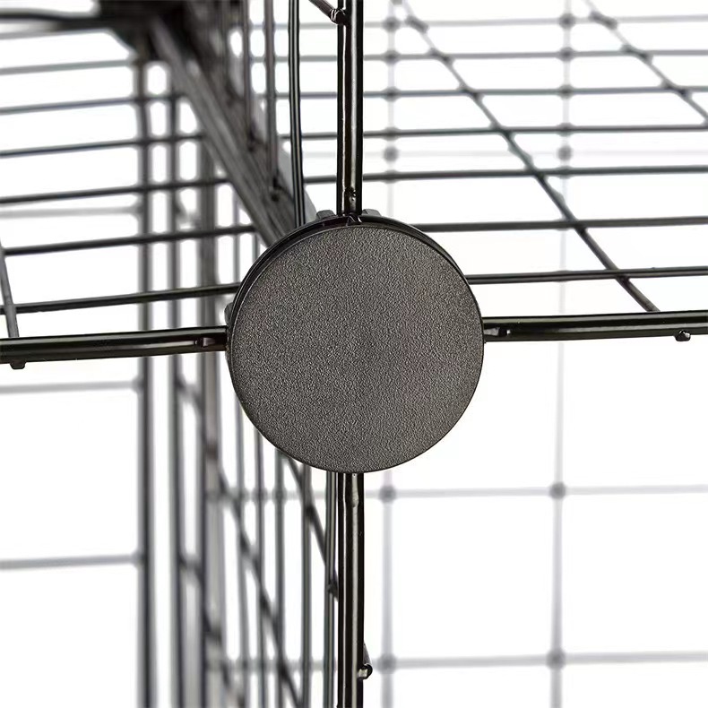 Jaza Keja 6 Cube Metalic Closet Organizers Portable Wardrobe Storage Wire Metal Grids Bookshelf Stackable Modular Shelves Storage Organizer Bins for Home,Office,Kids