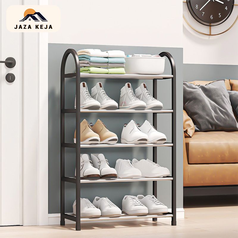 Jaza Keja 4 5 Layers Shoe Rack Economical Shoe Shelf Simple Shoe Cabinet Multi-layer Assembly Door Dormitory Organizer Shoe Storage Rack