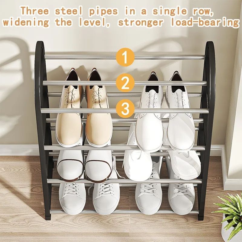 Jaza Keja 4 5 Layers Shoe Rack Economical Shoe Shelf Simple Shoe Cabinet Multi-layer Assembly Door Dormitory Organizer Shoe Storage Rack