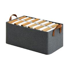 [Buy More Save More]Jaza Keja Foldable Clothes Closet Organizer Inner Layer Handle Fabric Storage Baskets Box Steel Frame Stackable Shelf Wardrobe for Clothes Toys