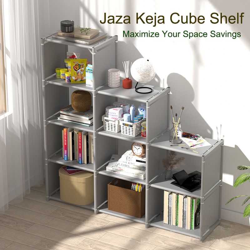 Jaza Keja 9 Cube Multifunctional Combination Storage Rack Book Shelf Clothes Wardrobe Toys Shoes Rack Stand Rack Self