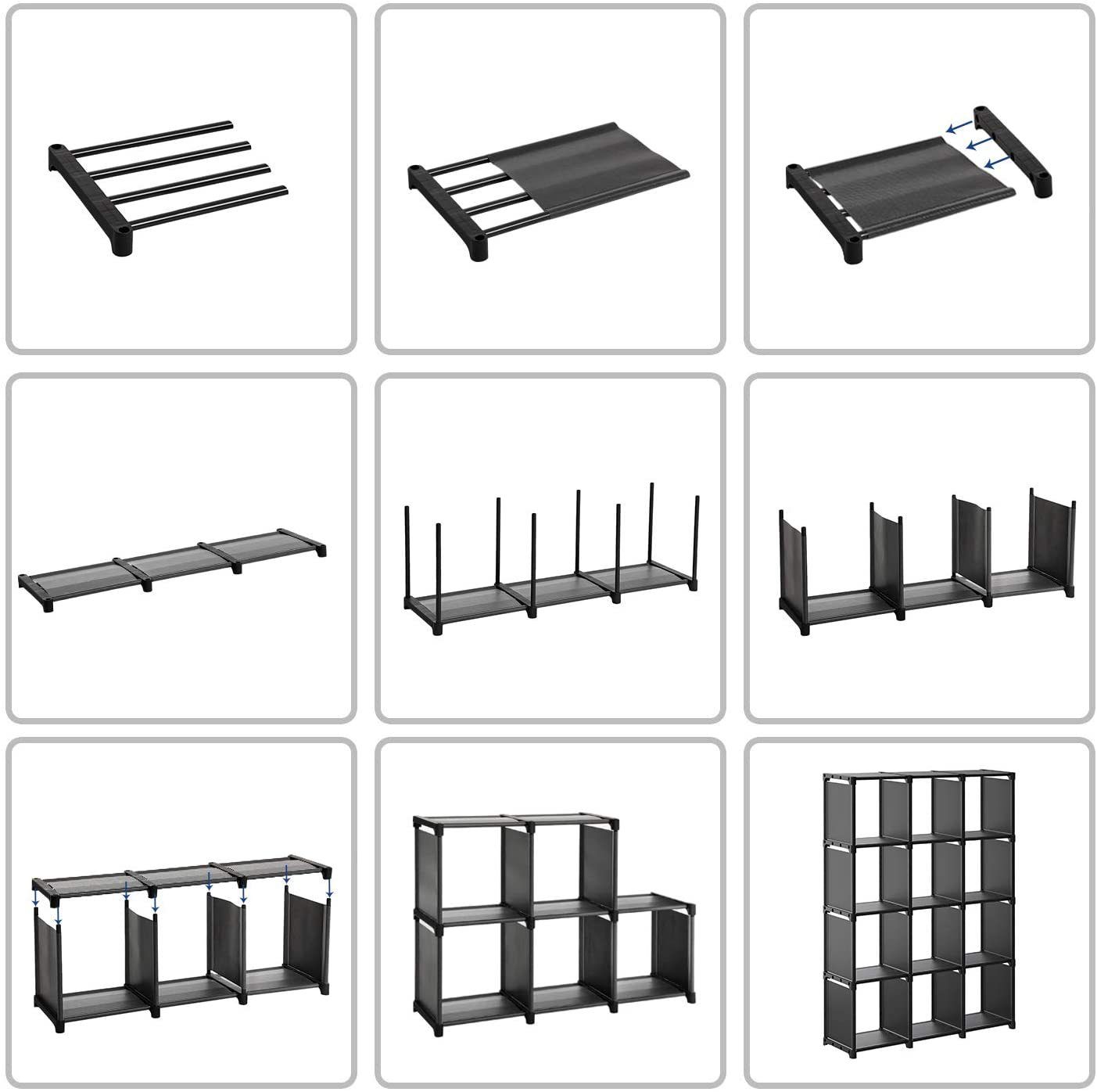 Jaza Keja 9 Cube Multifunctional Combination Storage Rack Book Shelf Clothes Wardrobe Toys Shoes Rack Stand Rack Self