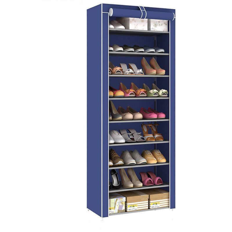 Jaza Keja 6 Layers Shoes Rack With Dustproof Curtain Free Standing Shoes Rack Easy Assembled Shoes Storage Shelf