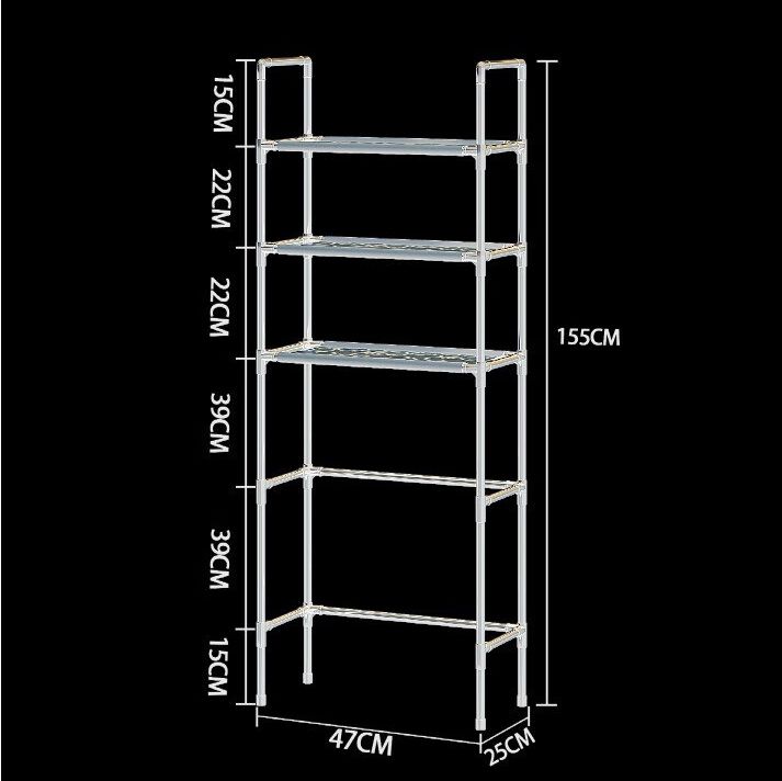 Jaza Keja 3 Layer Bathroom Storage Rack Floor-standing Toilet Rack Basin Shelf Home Bathroom Storage Accessories