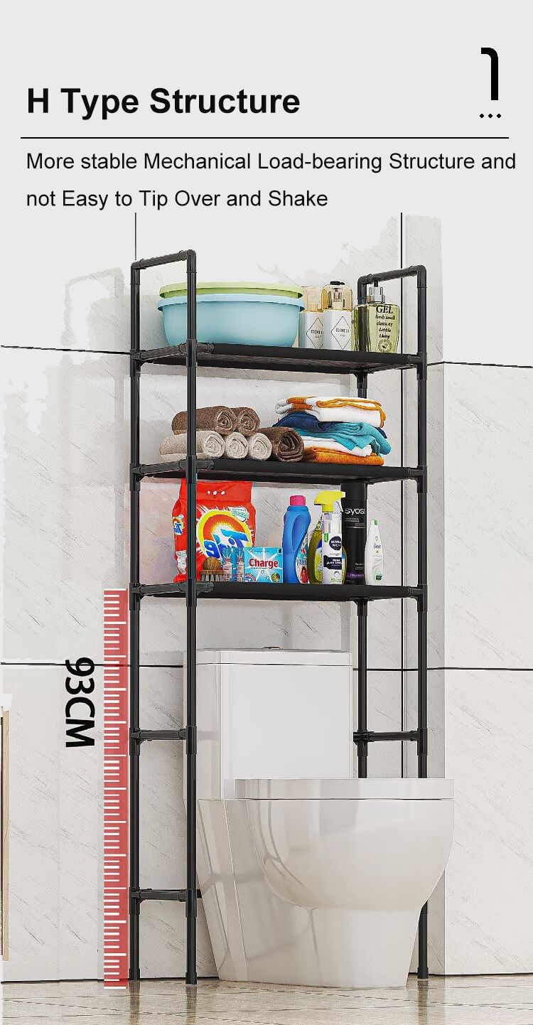 Jaza Keja 3 Layer Bathroom Storage Rack Floor-standing Toilet Rack Basin Shelf Home Bathroom Storage Accessories