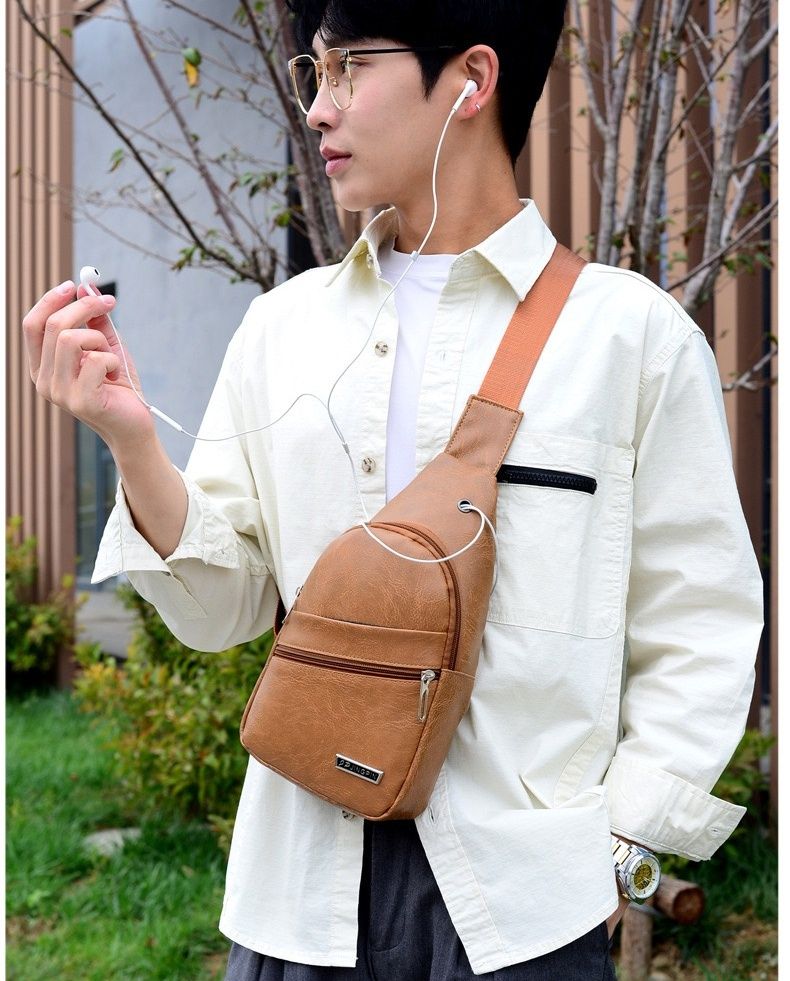 New Arrival Men Bags Messenger Shoulder Bags Chest Bags PU Bags