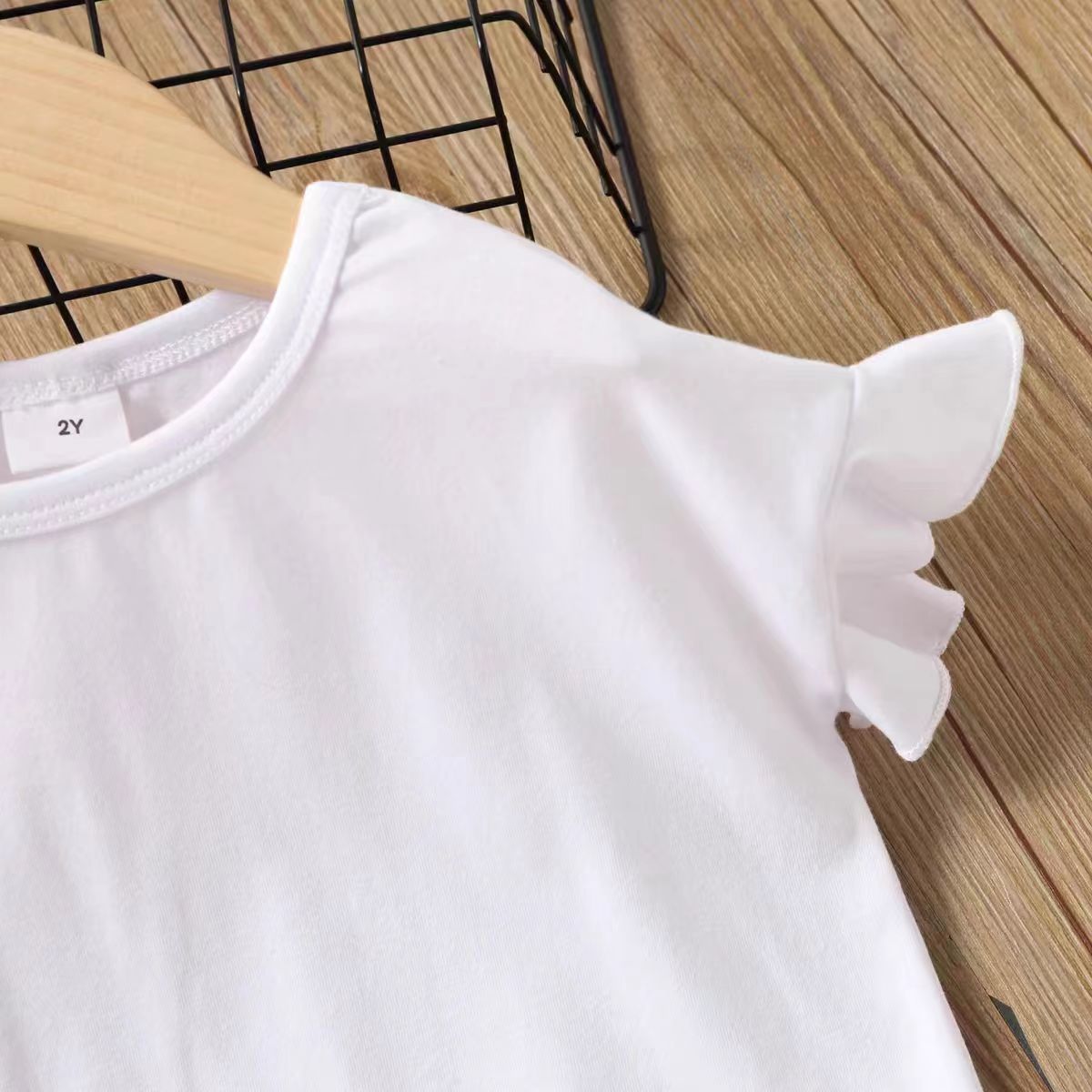 D-baby 2PCS New Fashion Girls Short Sleeve Top +  Pants Suit, Girls Sports Suit