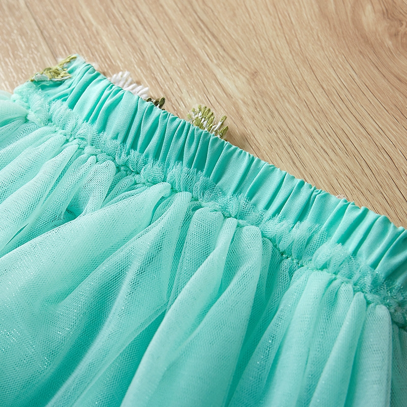 D-baby Summer 4-9Y baby girl cotton clothes suit kids sweet T-shirt+ shirt two-piece set